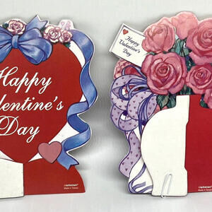 Valentines Day Honeycomb Centerpiece Floral Love Ephemera Craft Vintage